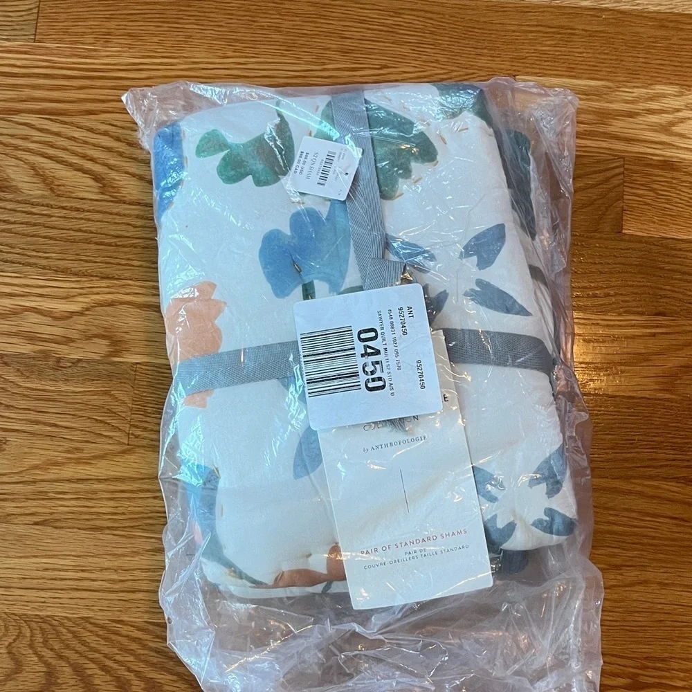 Anthropologie Sawyer Quilted Cotton Shams, Set of 2, NWT